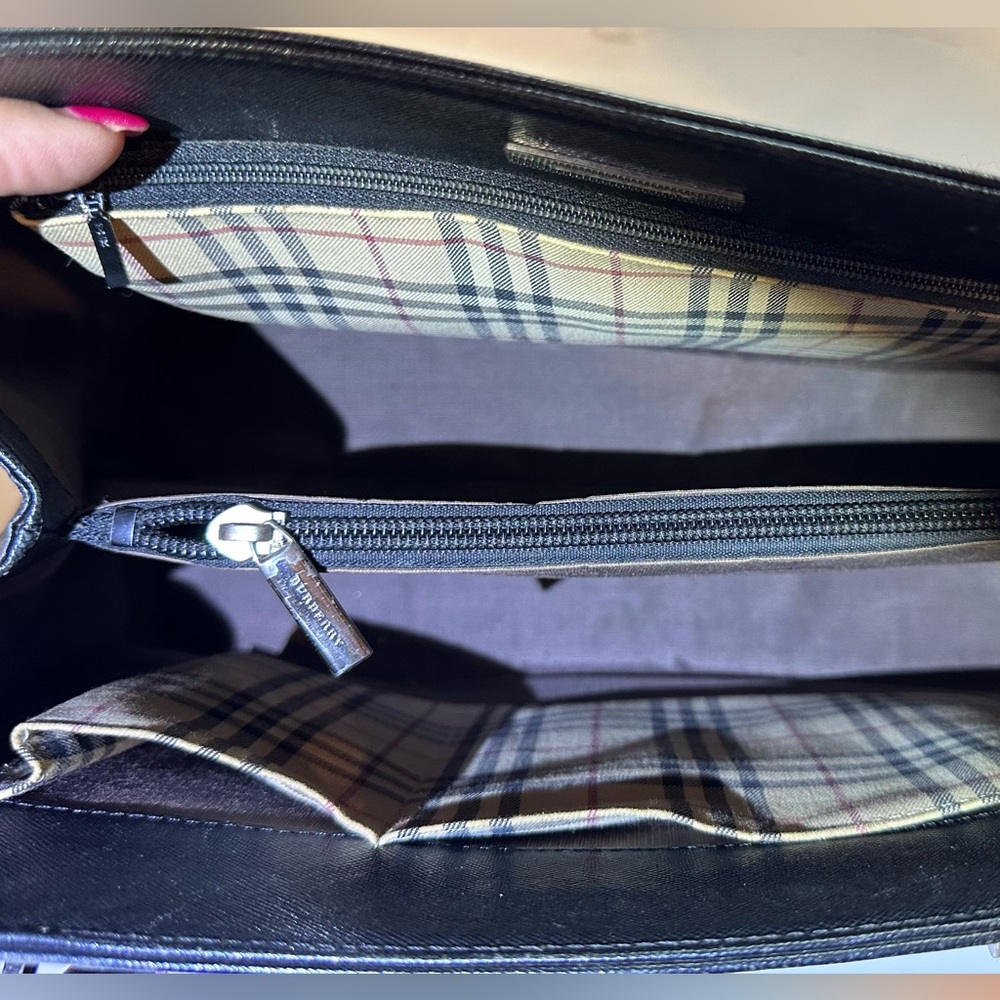Burberry Black Leather Tote Handbag - Picture 3 of 8